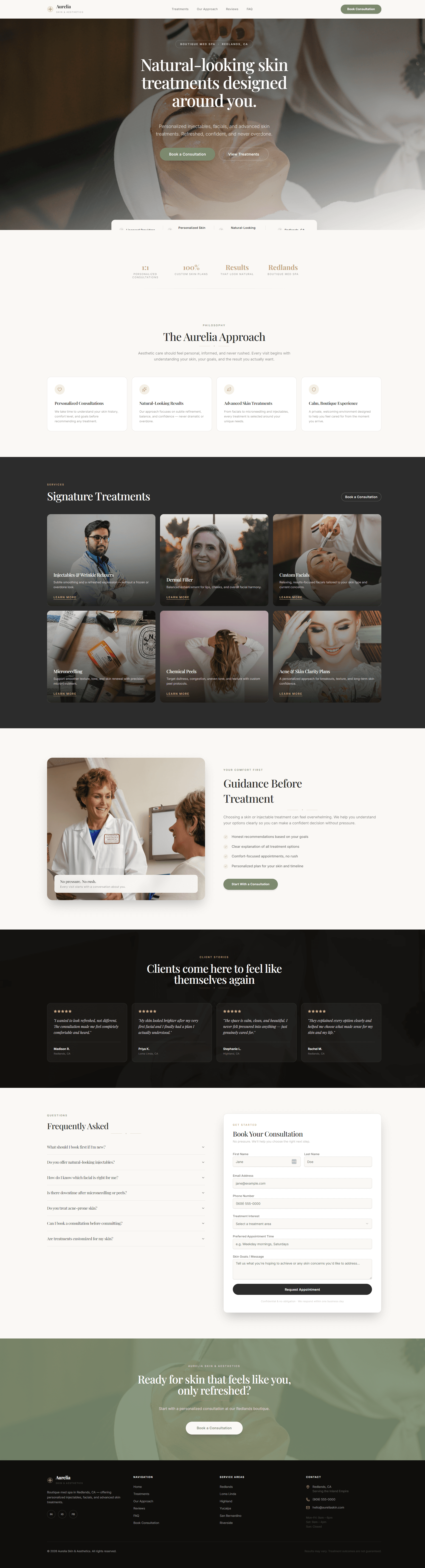 Aurelia Skin website preview