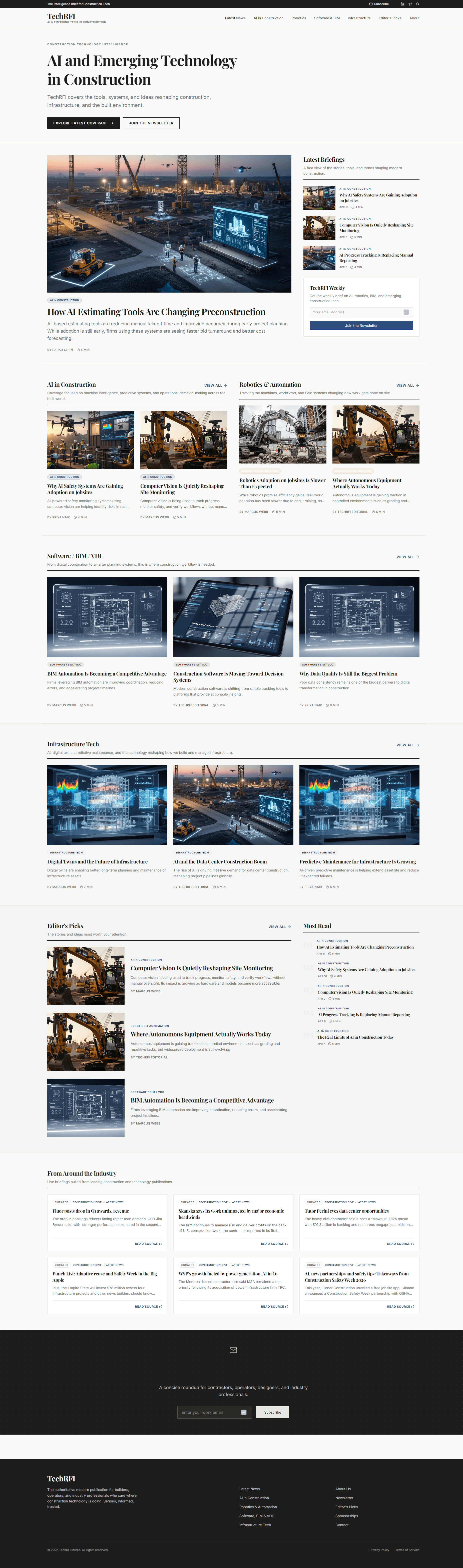 TechRFI website preview